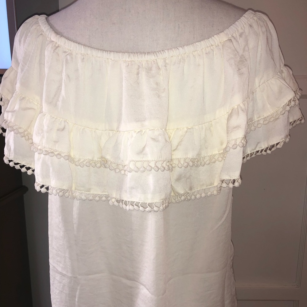 Cream off the shoulder top